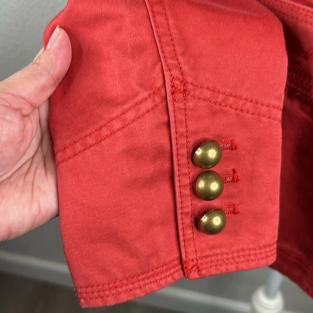 J. Crew Orange 100% Cotton Long‎ Sleeve Casual Career Preppy Jacket Size XS